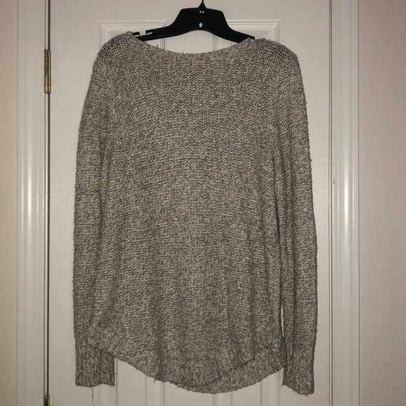 (Loft) grey sweater with split detail sleeve - Picture 1 of 7